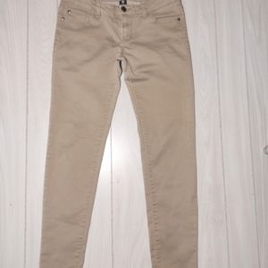 Womens Celebrity Pink Jeans Size 11 Beige Denim Solid Pants Low Rise